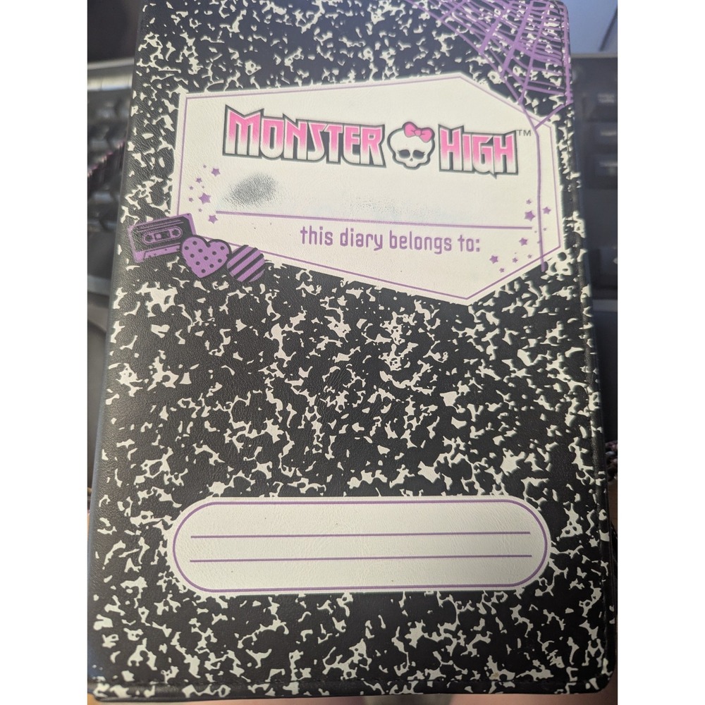 Monster High Doll Purse Cute Diary  Notebook Crossbody Goth Spirit